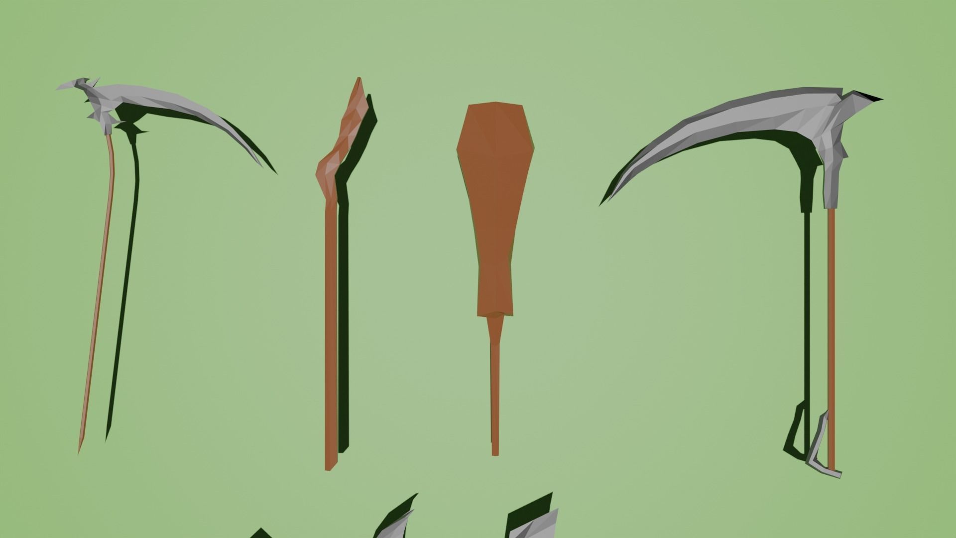Lowpoly Weapon Pack 3D model_1