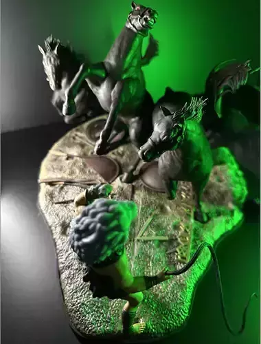 Hercules and Mares of Diomedes 3D print model