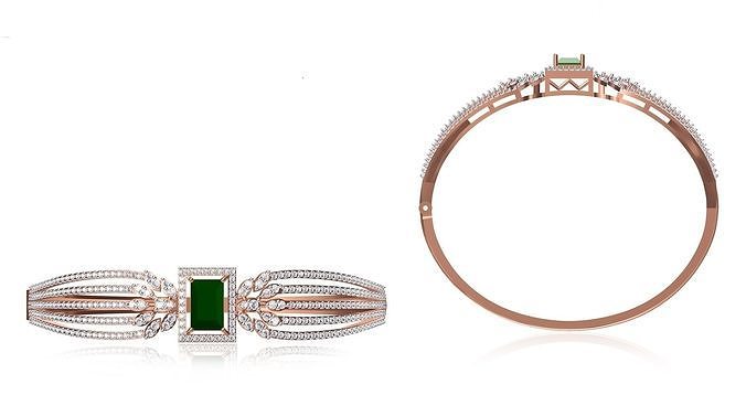 Women Bangle Bracelet STL JCD Details 3D print model