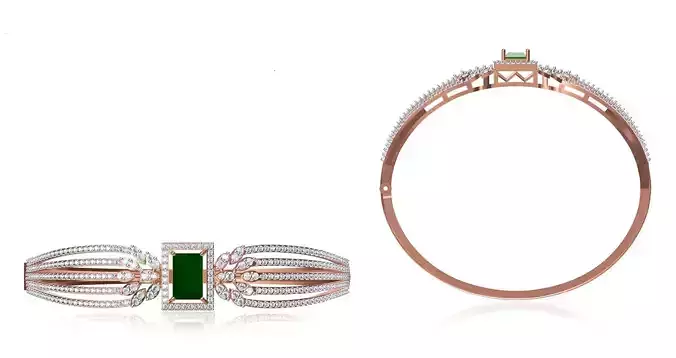 Women Bangle Bracelet STL JCD Details