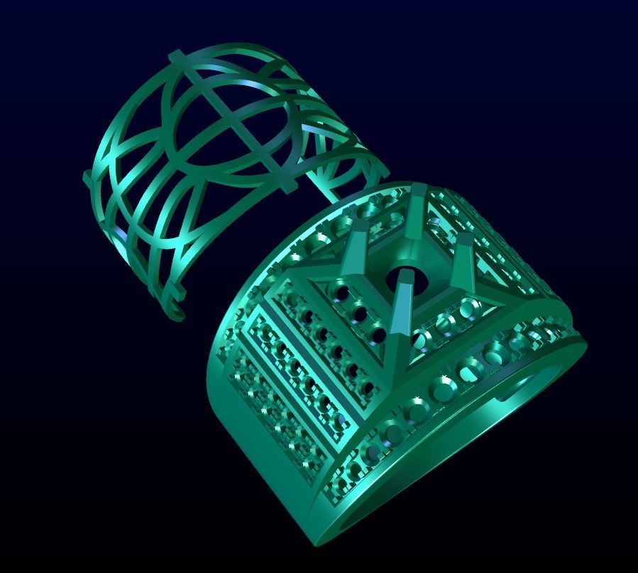 Men Ring 10 3D print model_6