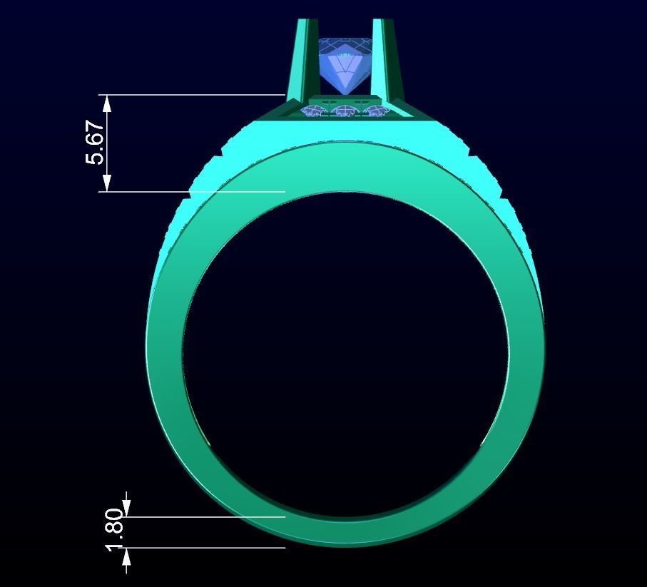Men Ring 10 3D print model_2
