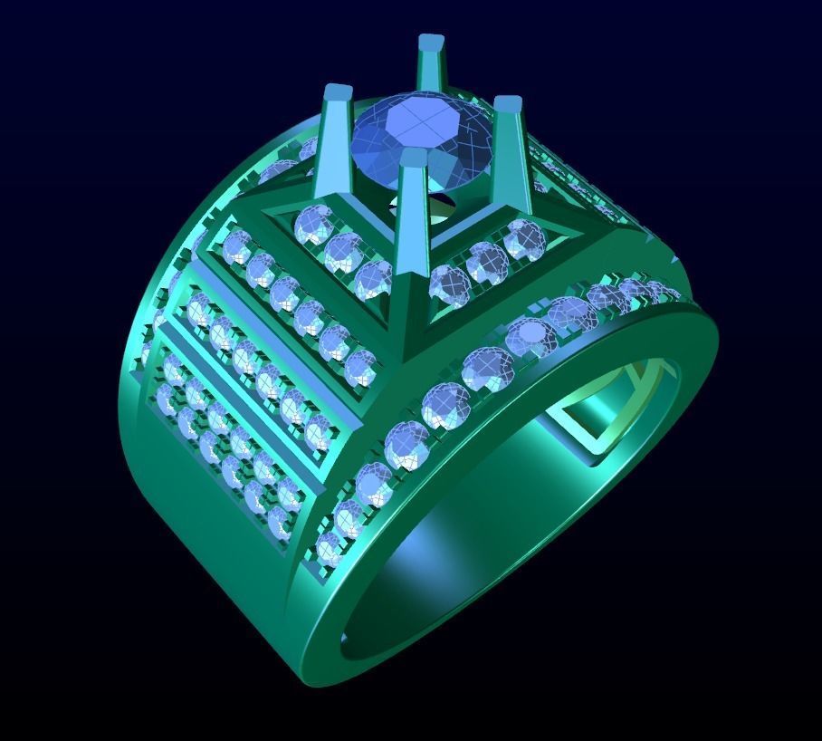 Men Ring 10 3D print model_5