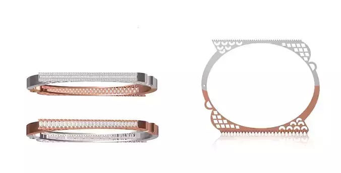 Women Bangle Bracelet STL JCD Details