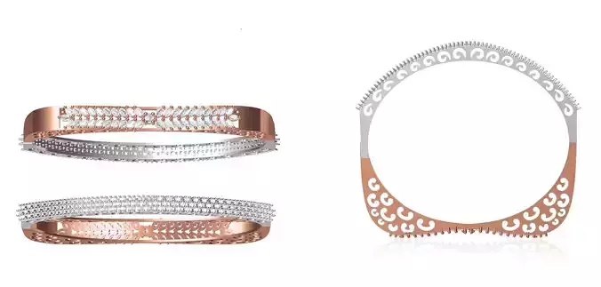 Women Bangle Bracelet STL JCD Details