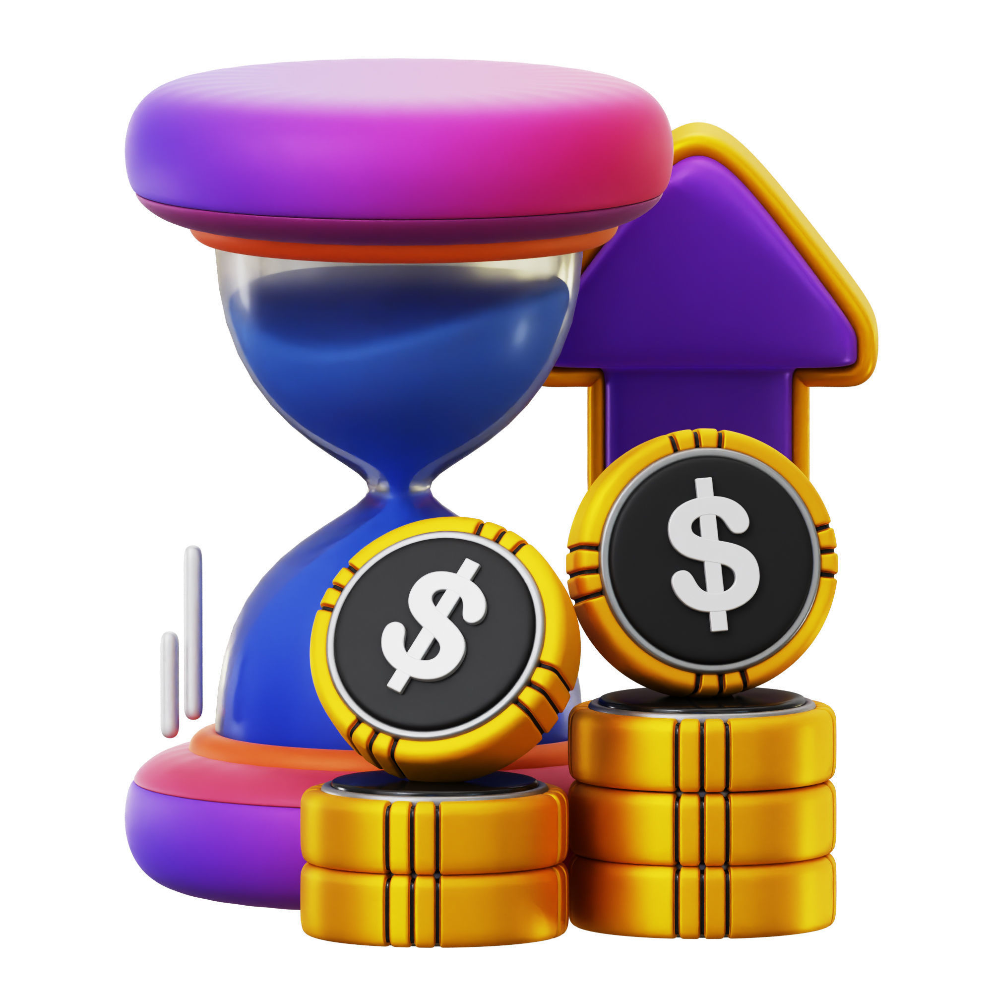 3D model Long Term Investment 3D Icon VR / AR / low-poly | CGTrader