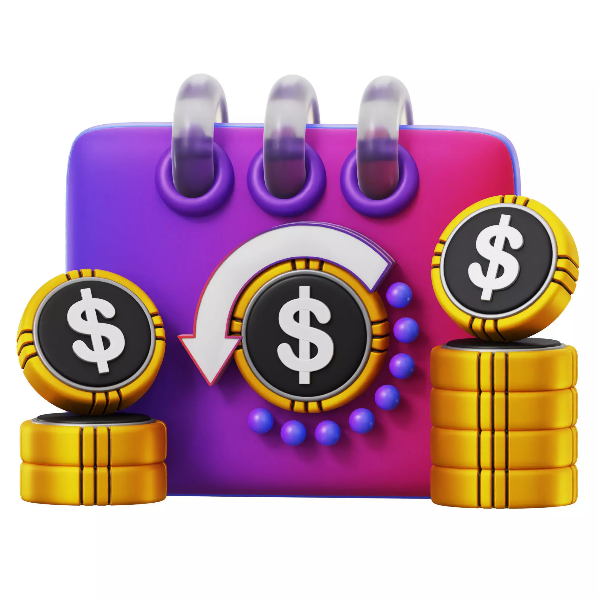 Annuity 3D Icon Low-poly 3D model_0