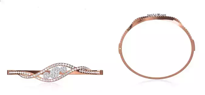 Women Bangle Bracelet STL JCD Details