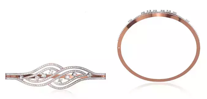 Women Bangle Bracelet STL JCD Details