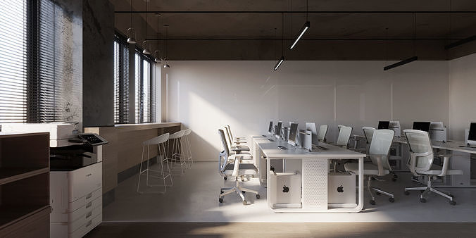 Modern Office Design 3D Model 3D model 5