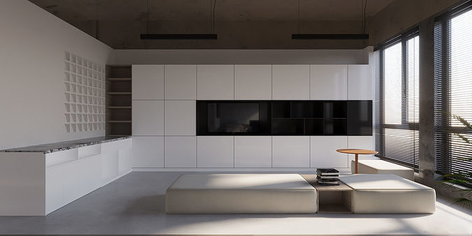 Modern Office Design 3D Model 3D model 2
