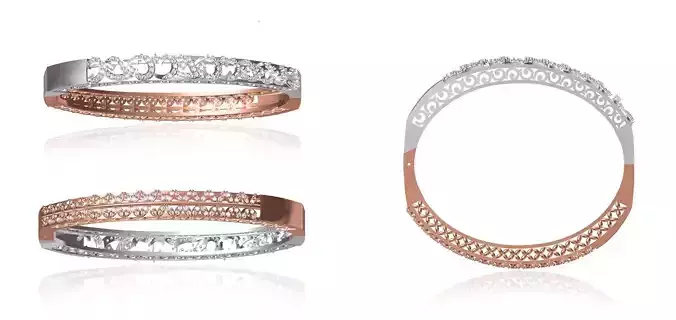 Women Bangle Bracelet STL JCD Details