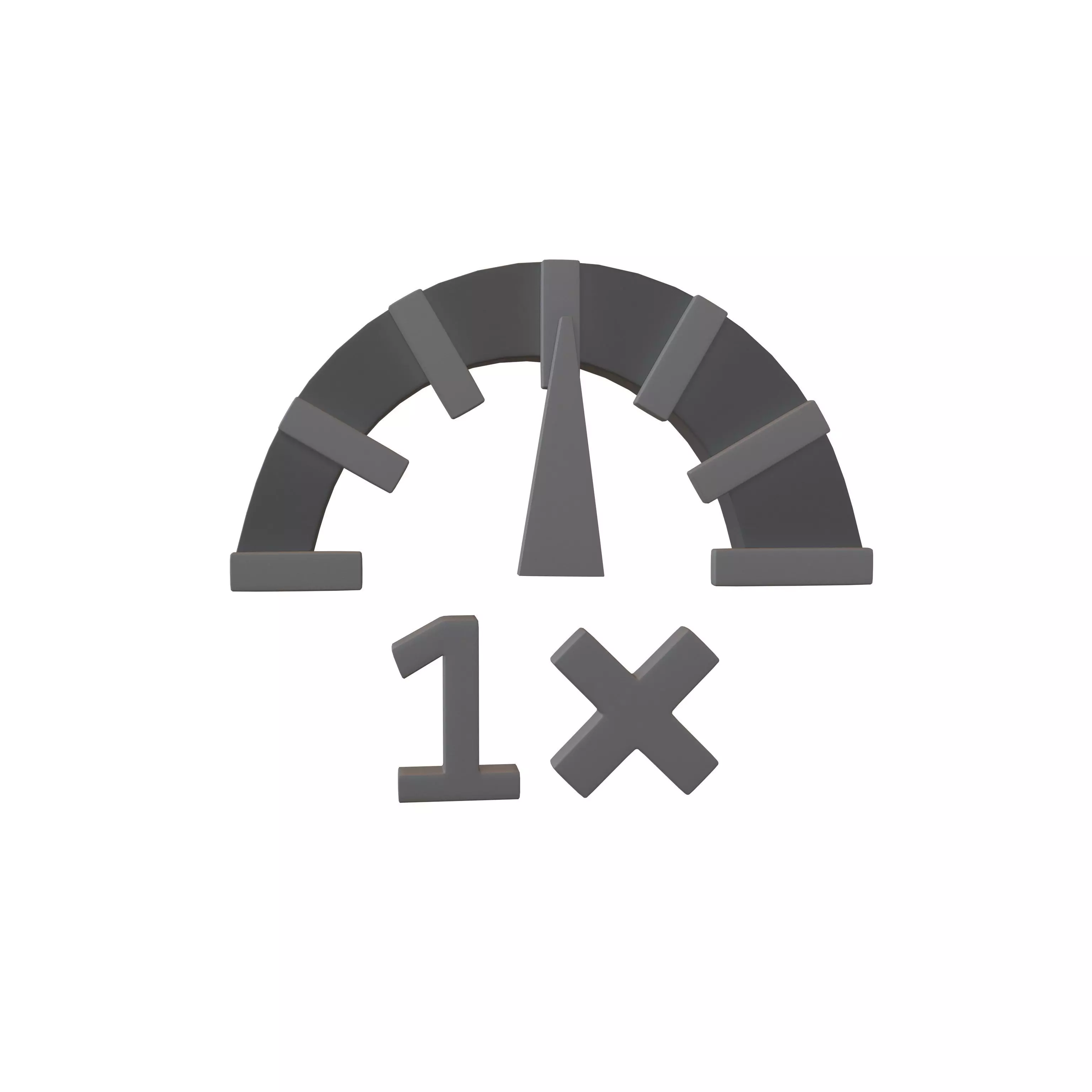 Speed 1 Symbol v1 002 Low-poly 3D model_0