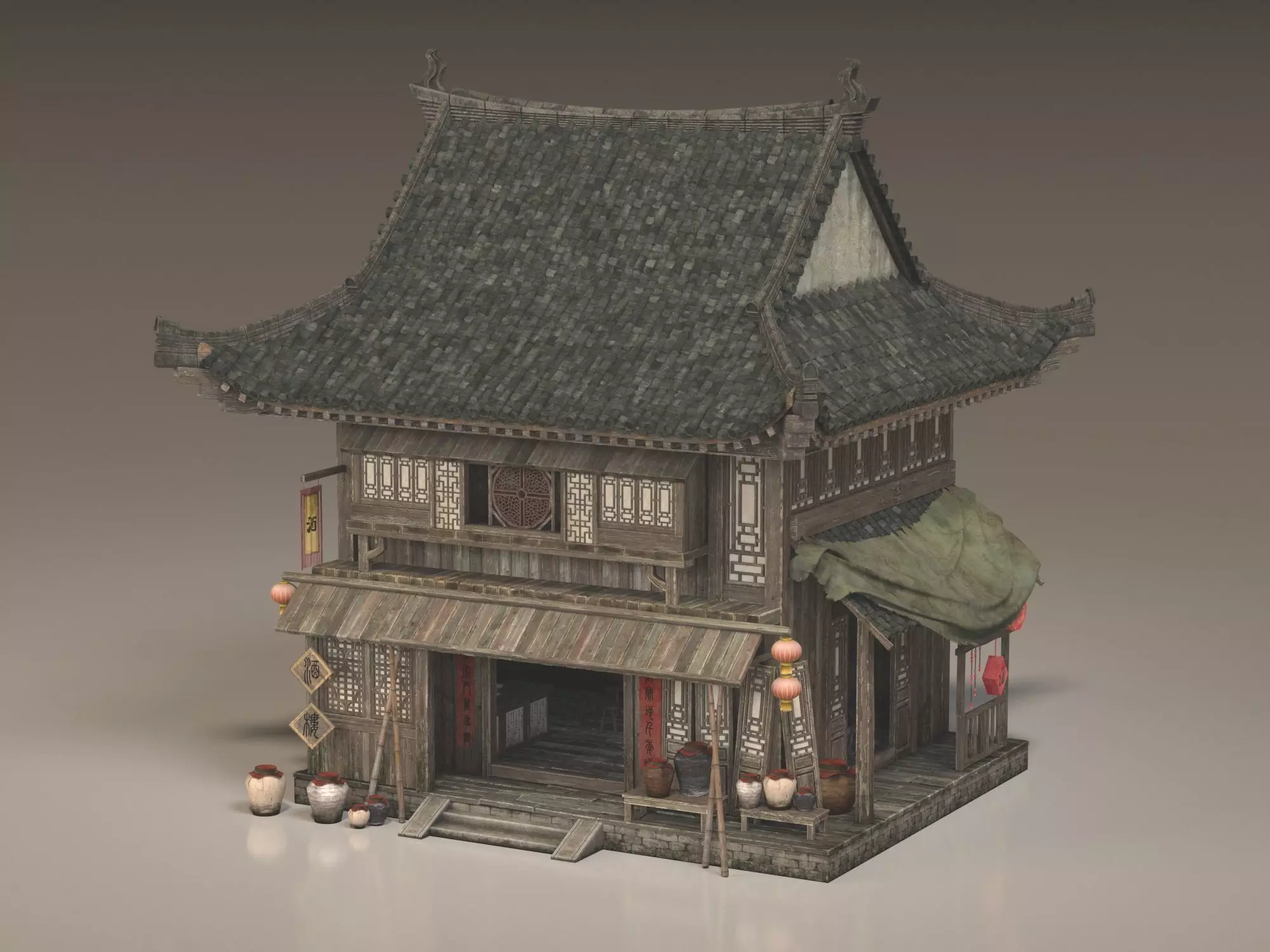 Ancient buildings 3D model_0