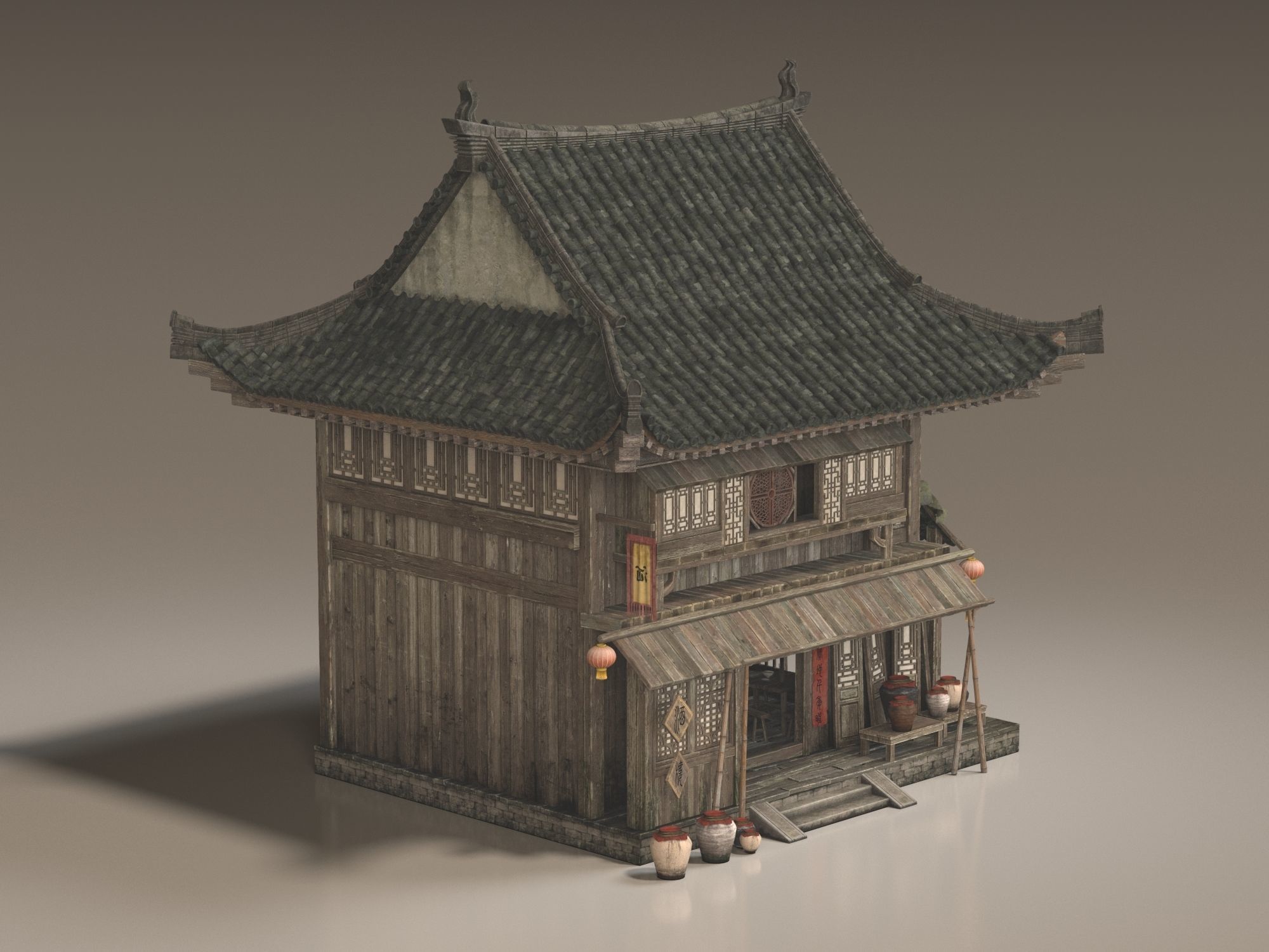 Ancient buildings 3D model_3