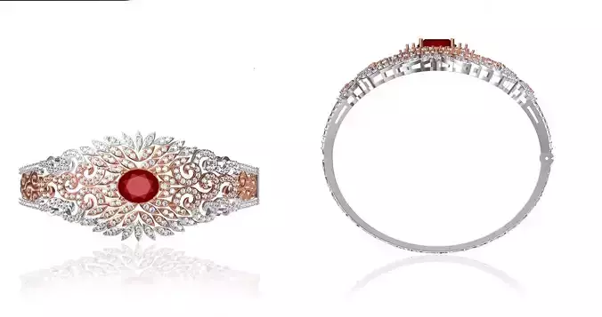 Women Bangle Bracelet STL JCD Details