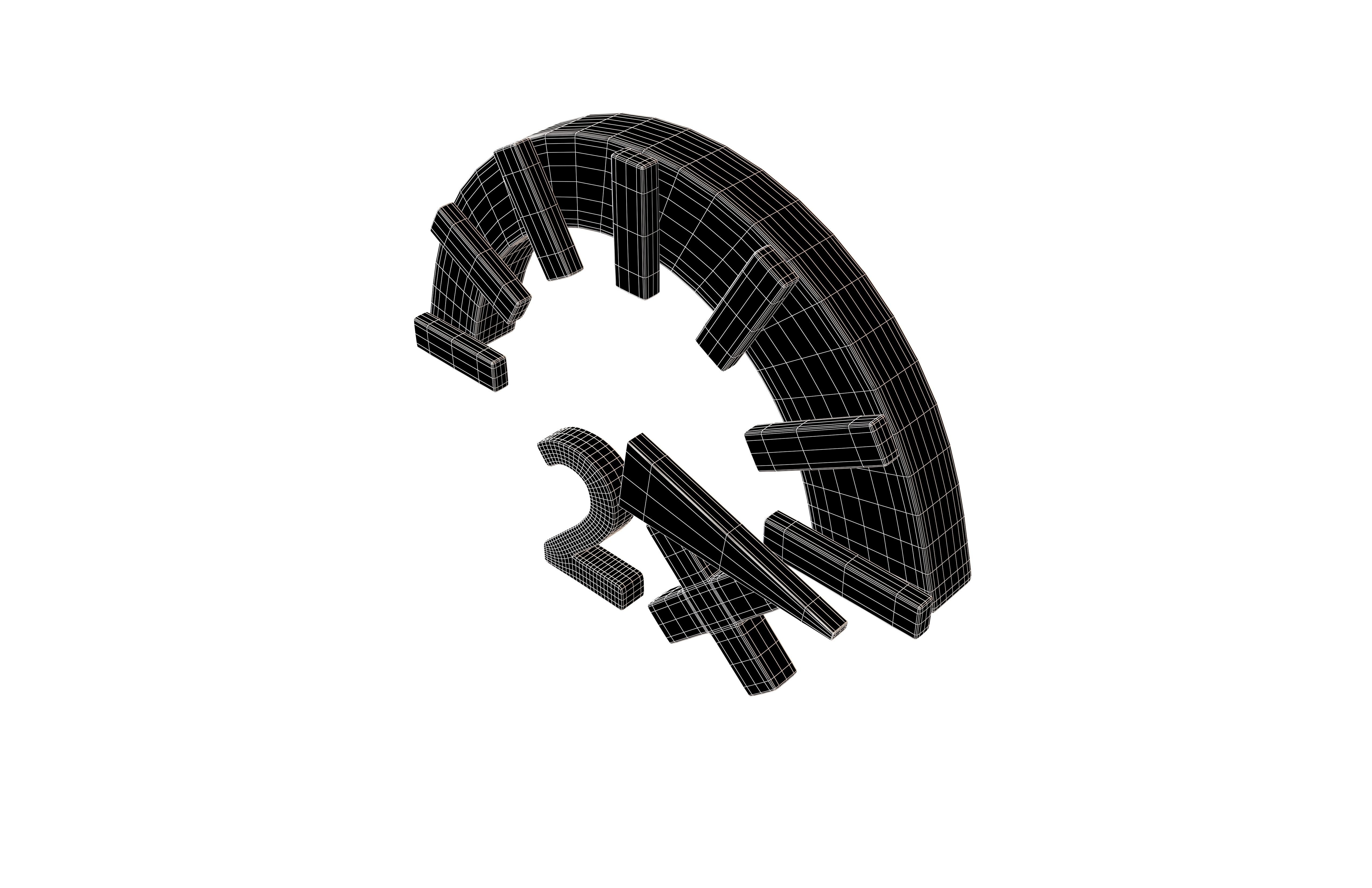 Speed 2 Symbol v1 002 Low-poly 3D model_6