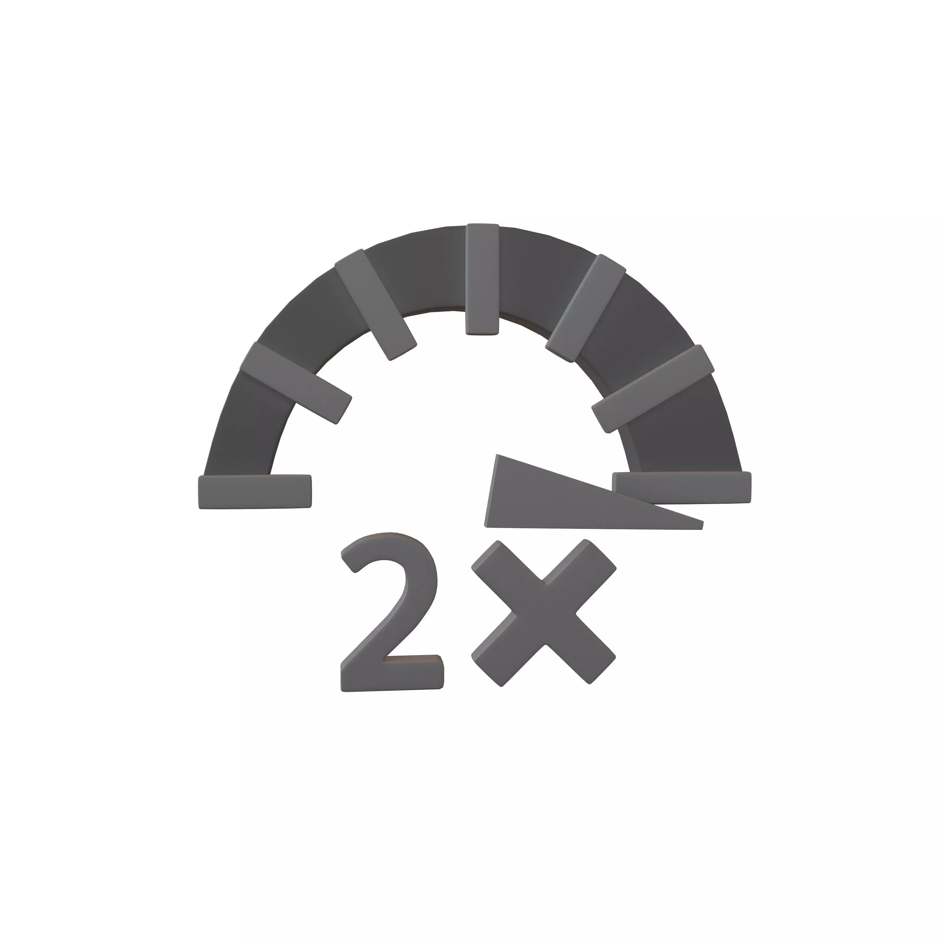 Speed 2 Symbol v1 002 Low-poly 3D model_0