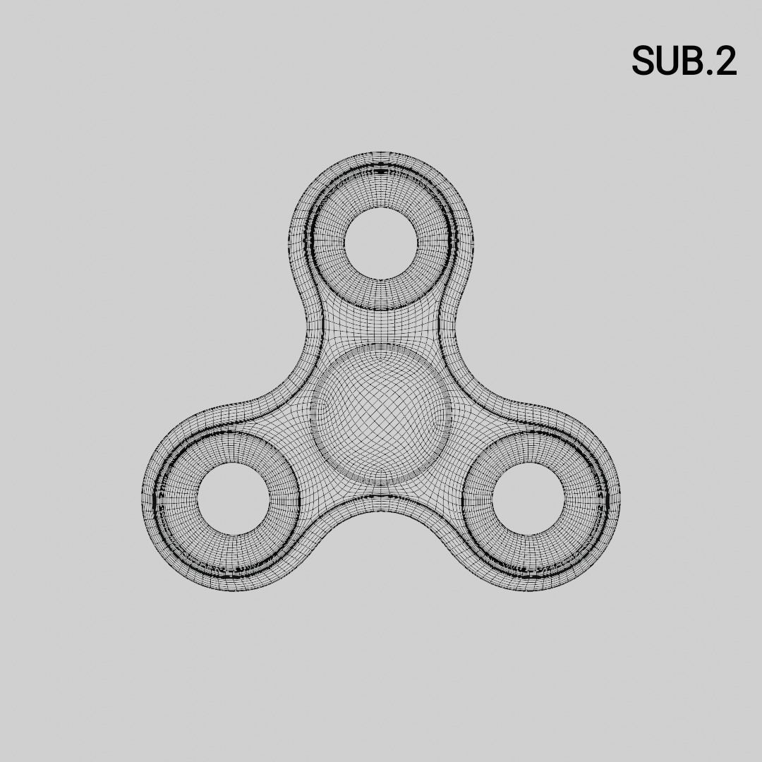 Animation fidget spinner 3D model_3