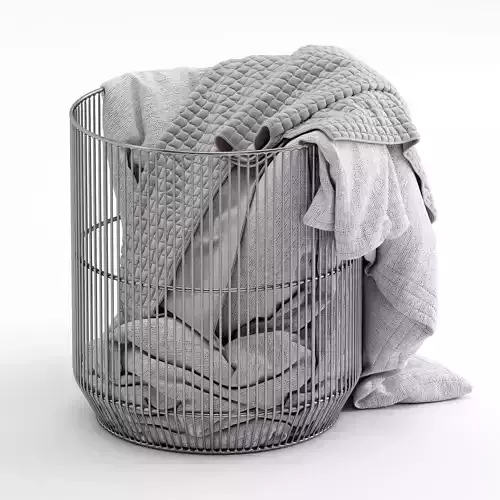 Westelm Metal basket with blanket