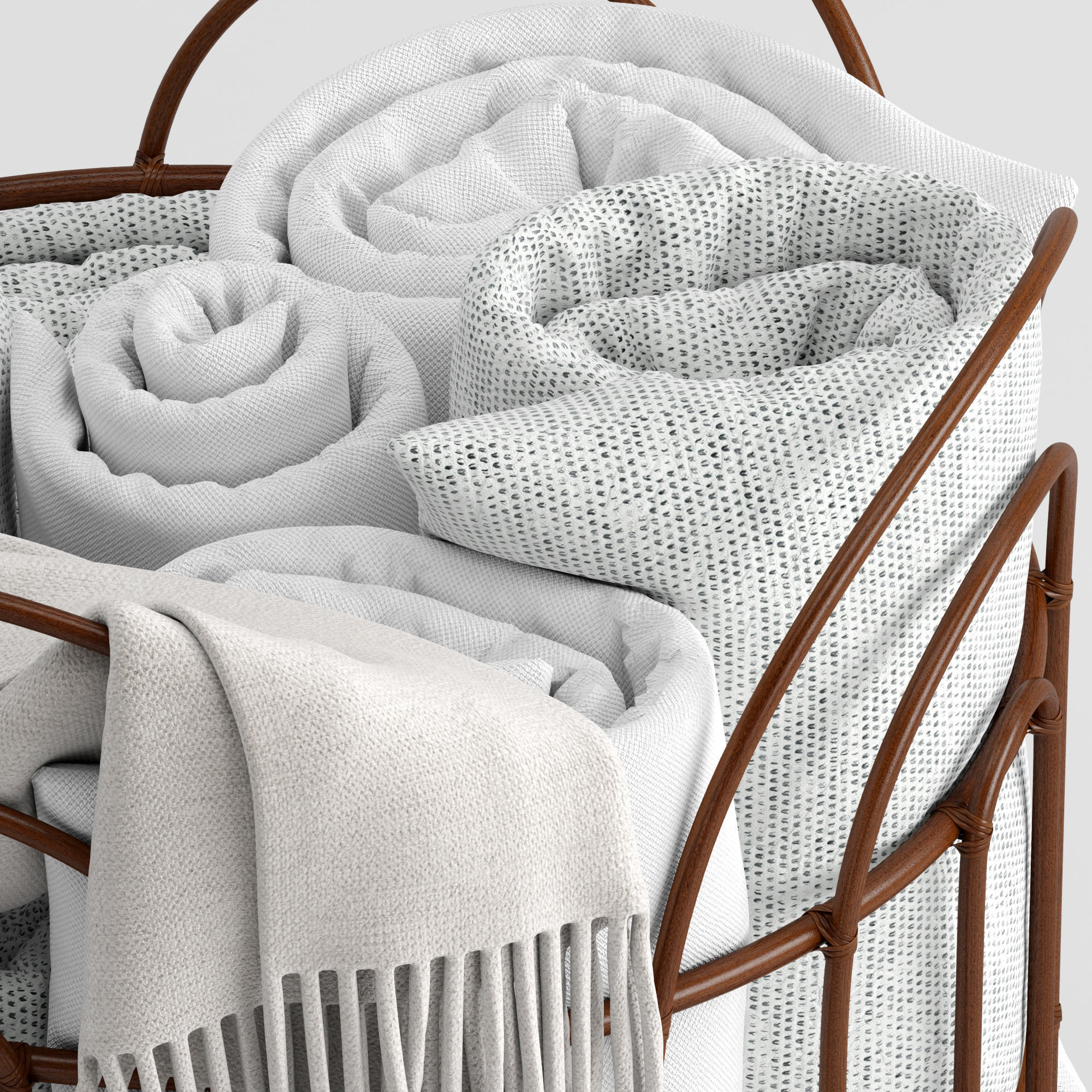 Basket 2 with blanket 3D model_3