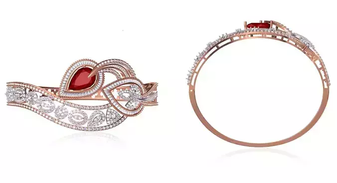 Women Bangle Bracelet STL JCD Details