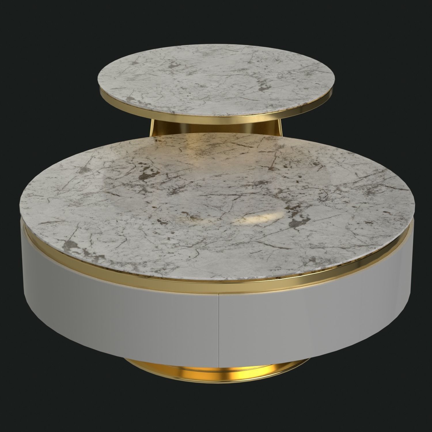 Berkley Nesting Coffee Table Set Low-poly 3D model_5