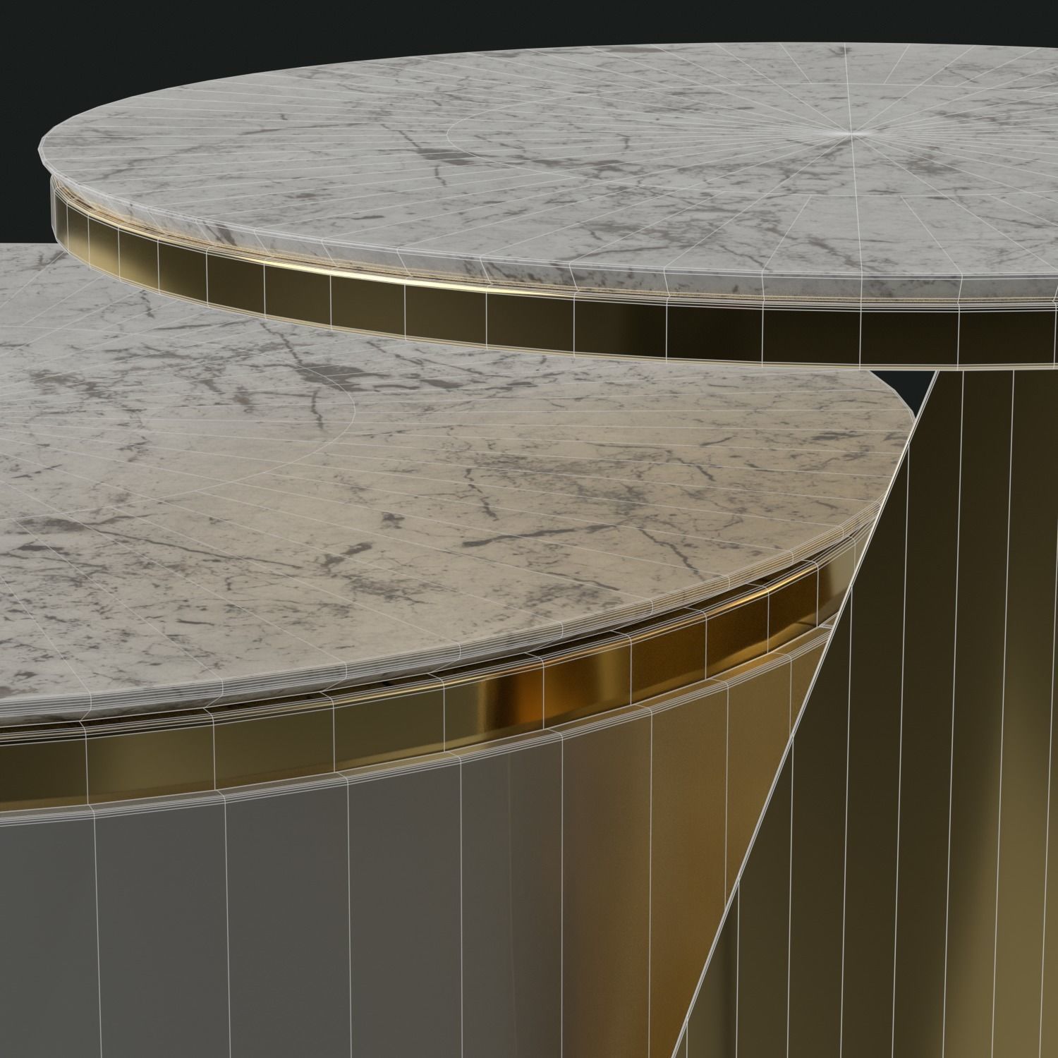 Berkley Nesting Coffee Table Set Low-poly 3D model_16