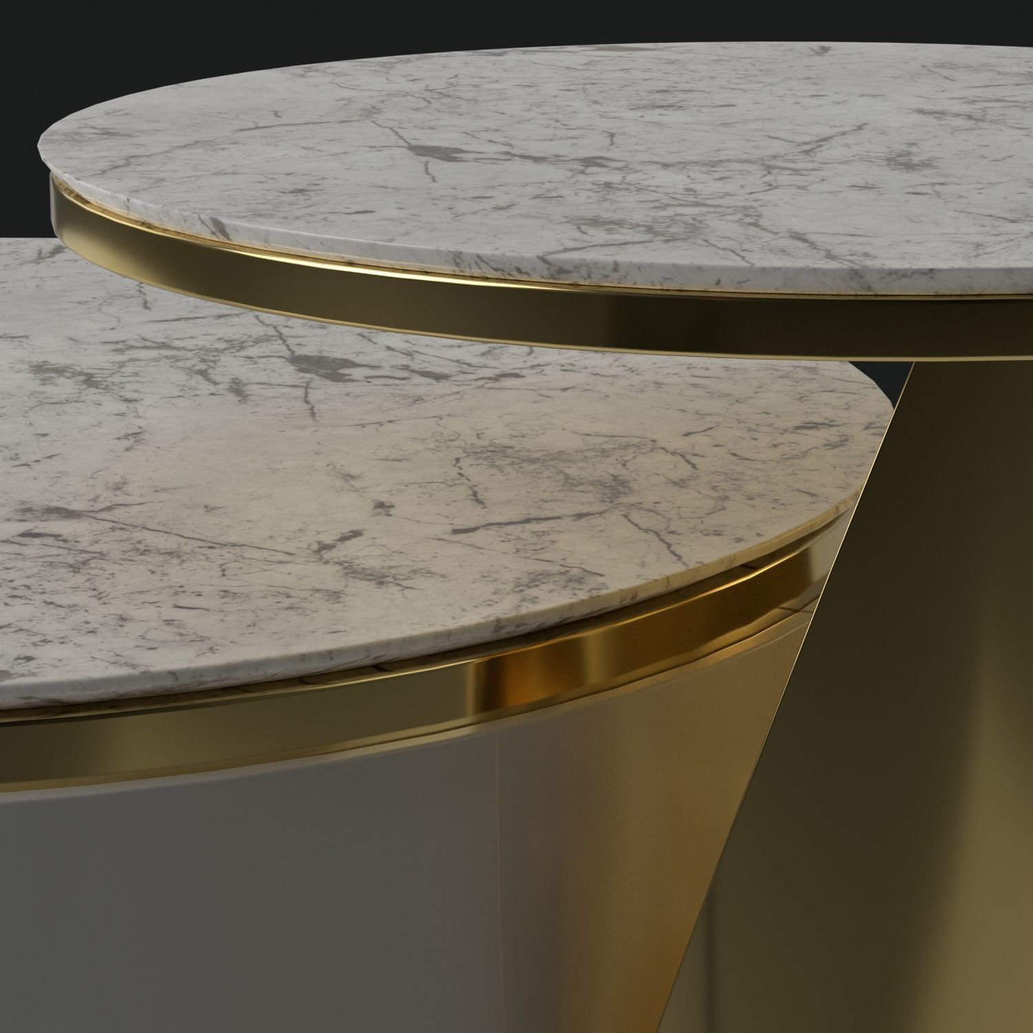 Berkley Nesting Coffee Table Set Low-poly 3D model_14