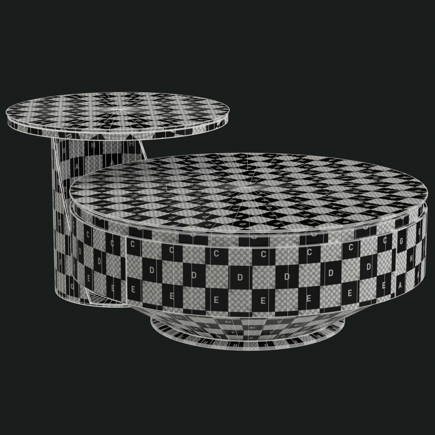 Berkley Nesting Coffee Table Set Low-poly 3D model_3