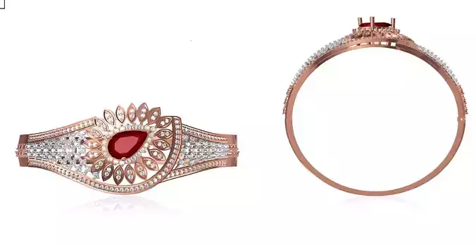 Women Bangle Bracelet STL JCD Details