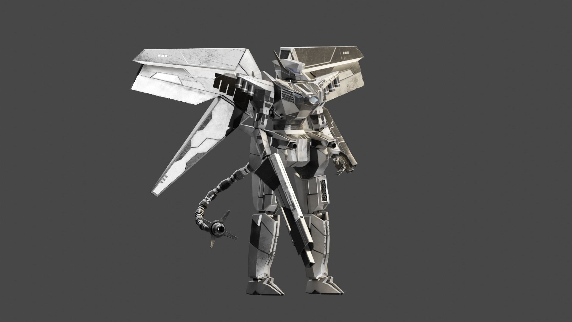 Mecha Raiden 3D model_15