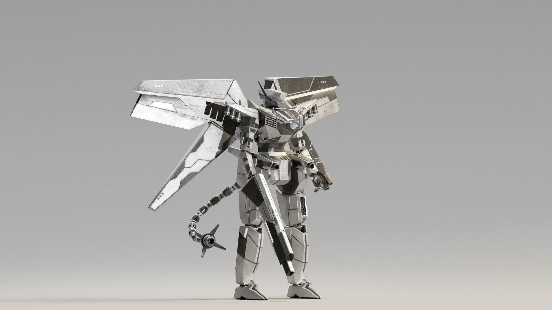 Mecha Raiden 3D model_1