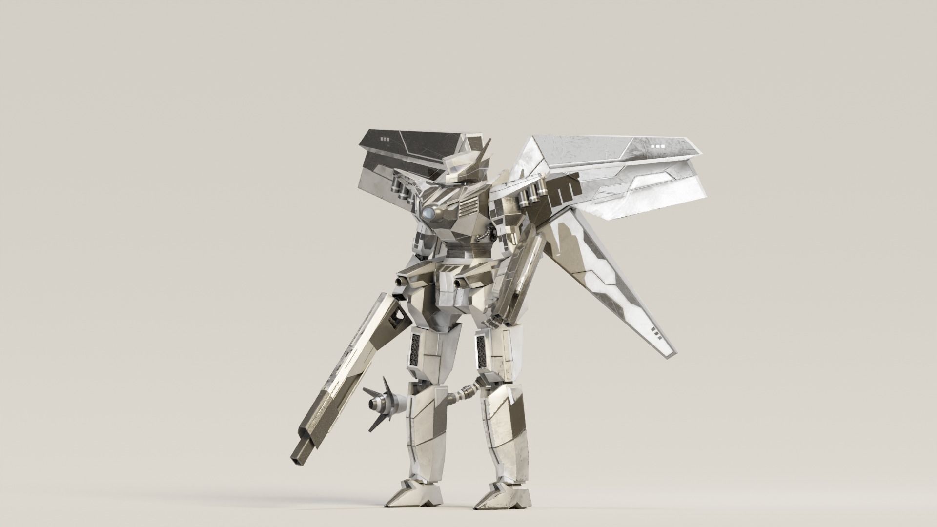 Mecha Raiden 3D model_14