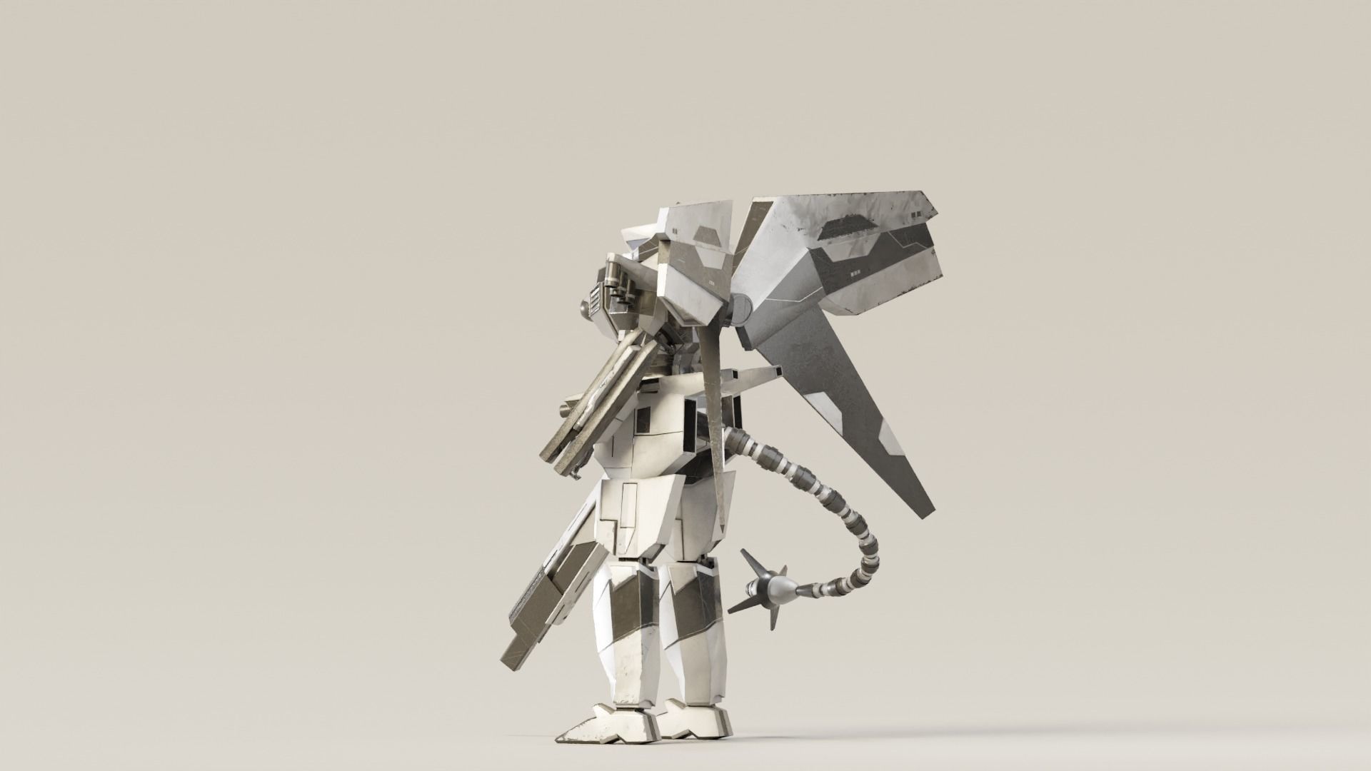 Mecha Raiden 3D model_11