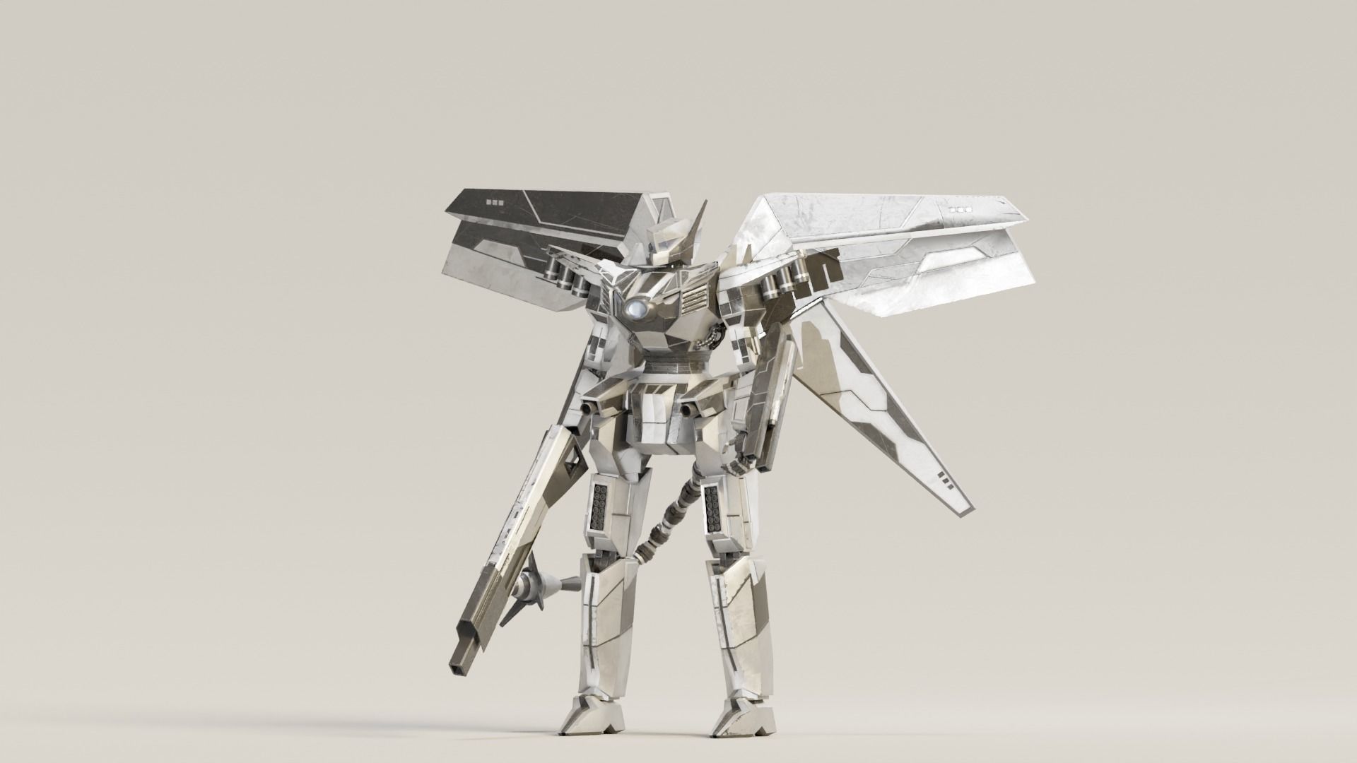 Mecha Raiden 3D model_9