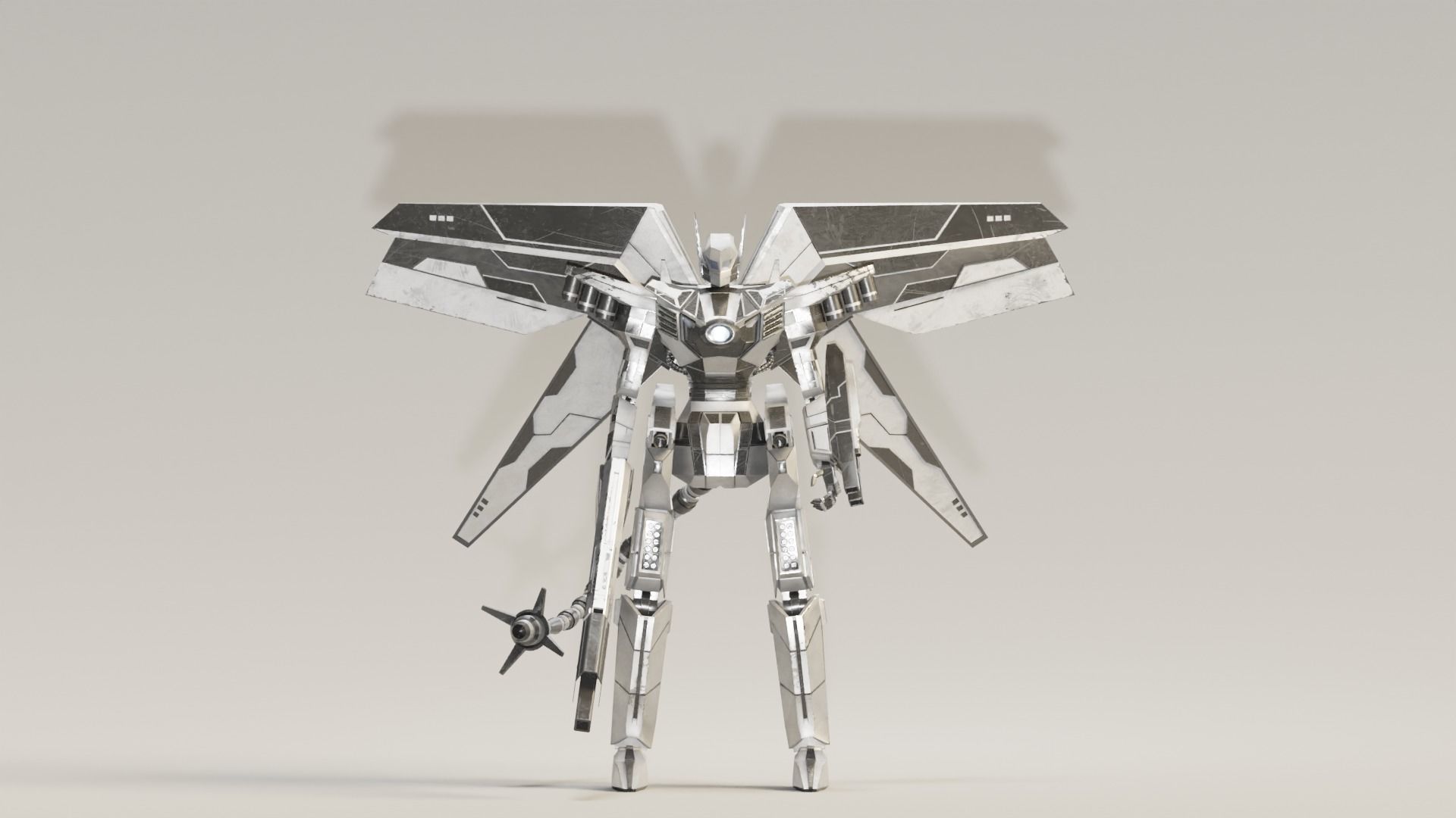 Mecha Raiden 3D model_3