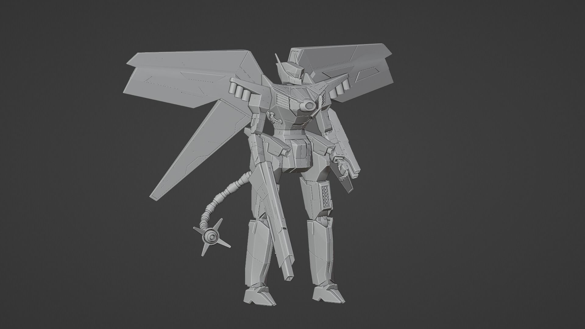 Mecha Raiden 3D model_16