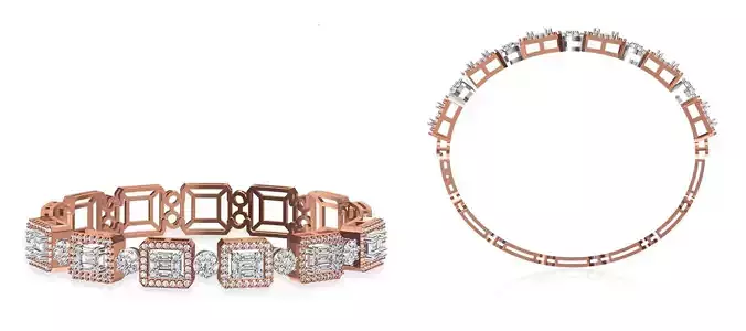 Women Bangle Bracelet STL JCD Details