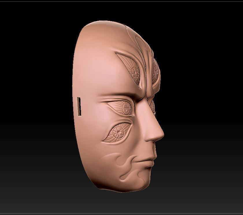 Kimetsu No Yaiba Kokushibo mask 3D print model_4