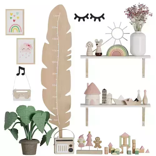 children decor 07 3D model