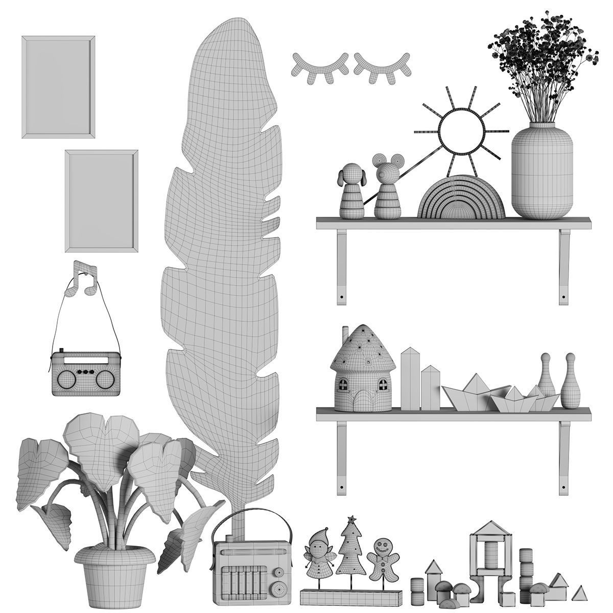 children decor 07 3D model_4