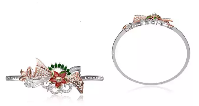 Women Bangle Bracelet STL JCD Details