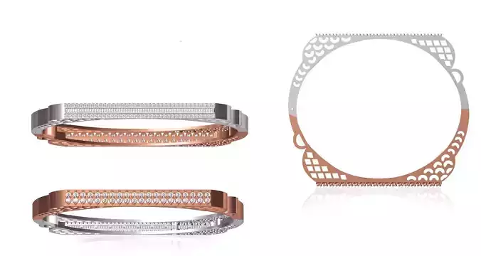 Women Bangle Bracelet STL JCD Details