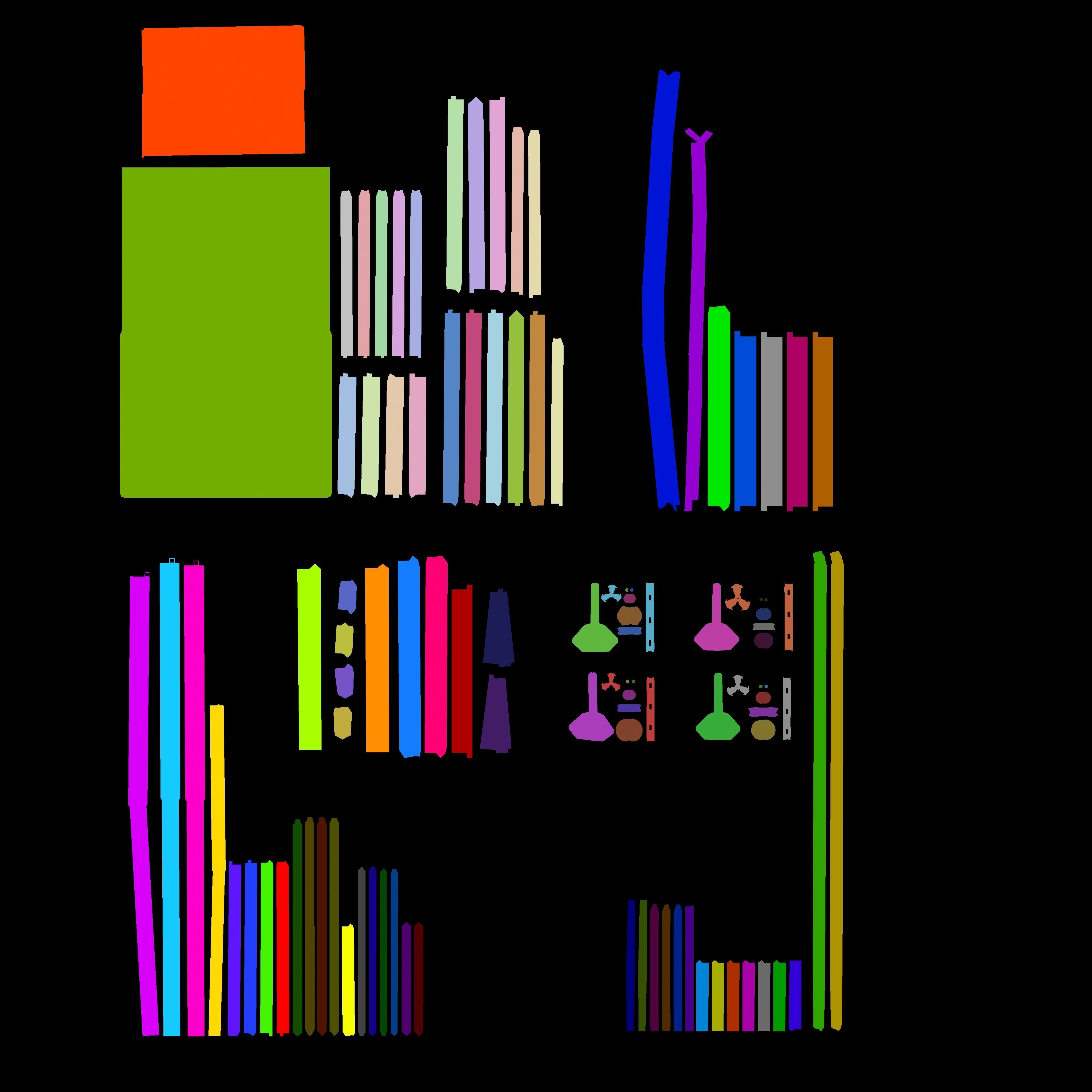 Yellow metal wheeled platform Low-poly 3D model_7