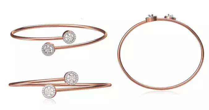Women Bangle Bracelet STL JCD Details