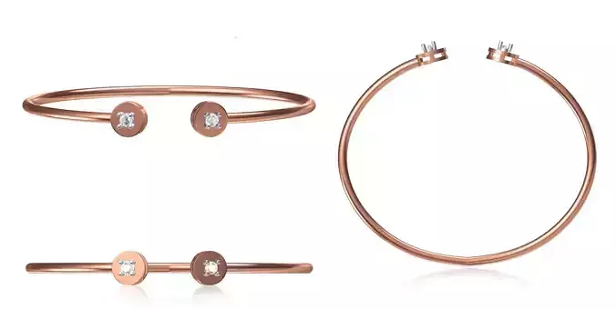 Women Bangle Bracelet STL JCD Details