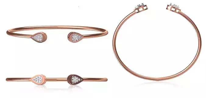 Women Bangle Bracelet STL JCD Details