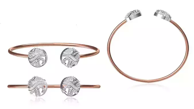 Women Bangle Bracelet STL JCD Details