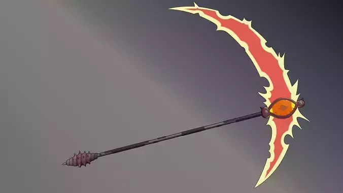 Amphibia darcy marcy cosplay scythe 3d model